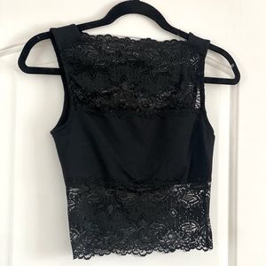 Bebe Lace Crop Top